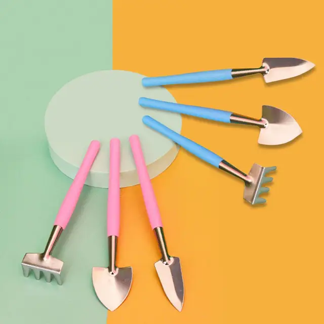 3Db Mini Kerti Szerszámok Növényi Edény Palánták Kis Ásó Lapát Gerenda Edényes Kisgyermekek És Beltéri Növények Számára - Image 4