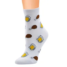 5 пар хлопковых рождественских носков, женские цветные забавные носки, Необычные повседневные короткие носки из чесаного хлопка, уличная одежда, Chaussette Femme