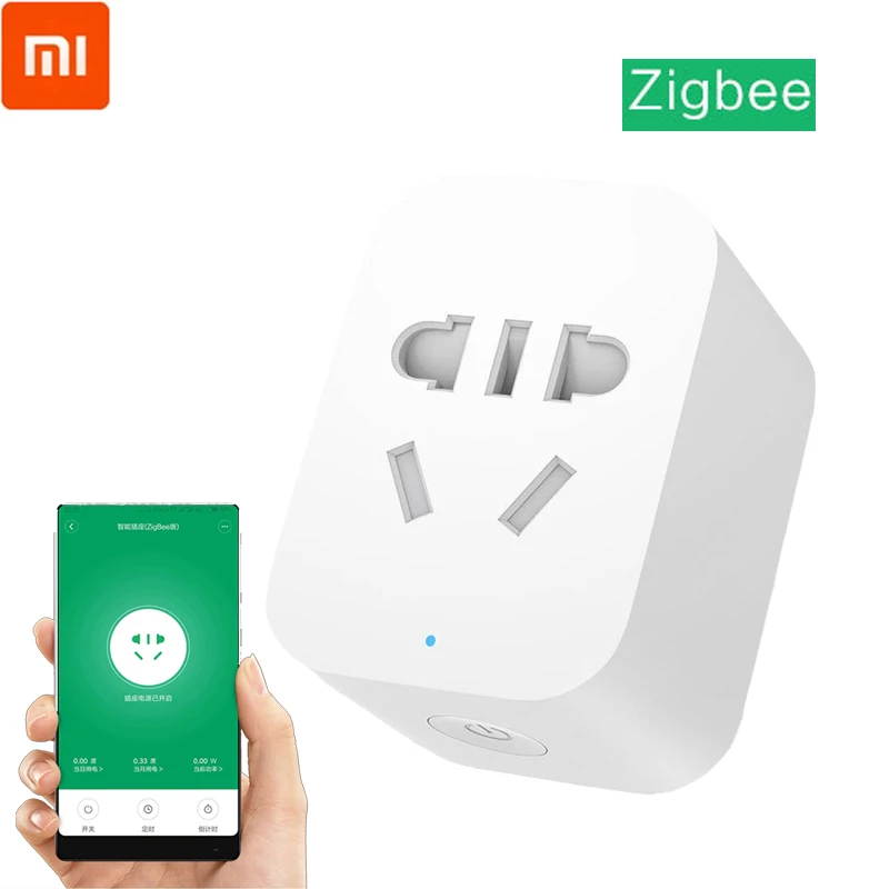 

Original Xiaomi Mi Smart WiFi Socket Zigbee Version APP Remote Control Timer Power Plug Power Detection Plug Work with Gateway