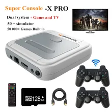 Super Console X Pro wbudowany 50000 + gry konsola do gier TV wideo z bezprzewodowy pad do gier WIFI 4K wyjście HD do gier PSP/N64/DC/PS1
