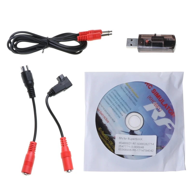 USB-симулятор полета 22 в 1 Компактный Дисковый кабель поддержка Realflight G7 радио