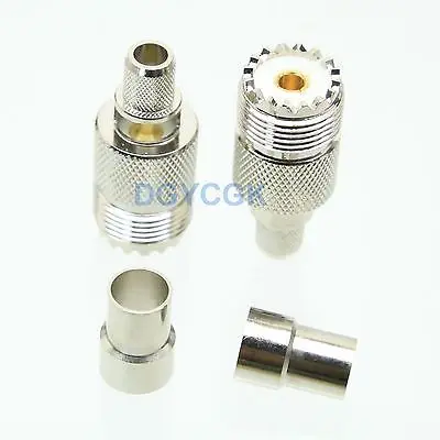 DHL/EMS 50 шт. разъем UHF SO239 гнездо обжимной RG5 RG6 LMR300 прямой F-h2