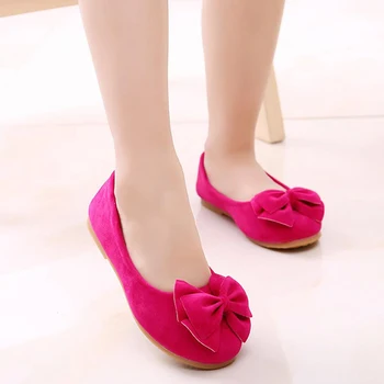 

New Children Baby Girl Princess Shoes Bowknot Solid Color Anti-slip Breathable for Party