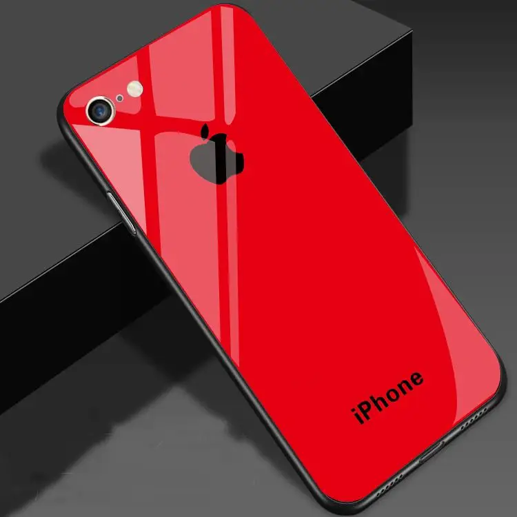 Роскошный чехол из закаленного стекла для телефона для iPhone XS Max XR X 6 7 8 8S Plus пылезащитный и взрывозащищенный чехол для телефона - Цвет: G