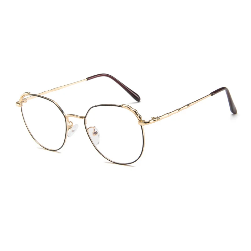 Iboode металлические оправа для очков в ретростиле для женщин и мужчин плоское зеркало Близорукость Оптические очки с прозрачными линзами черные серебристые золотые очки для глаз