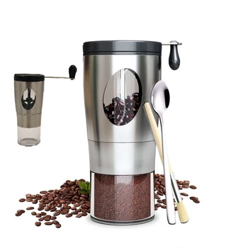 

Foldable handle stainless steel coffee grinder portable hand-cranked coffee grinder Coffee Bean Burr Grinders Mill Kitchen Tools