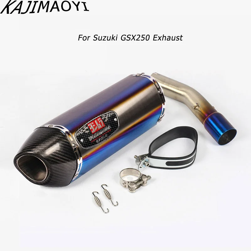 Универсальный мотоцикл Akrapovic выхлопной глушитель подходит для Yoshimura Suzuki GSX250 GSX250R - Цвет: 5