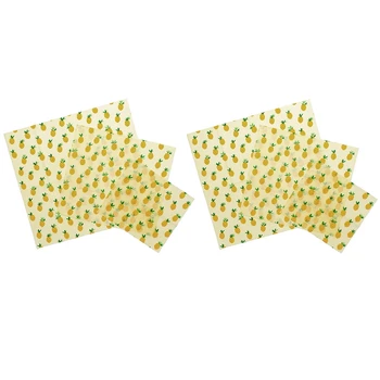 

6PCS Beeswax Food Wraps Food Covers Reusable Washable Food Wraps Cloth Fresh Keeping Bag Lid Cover Food Cheese Wrap