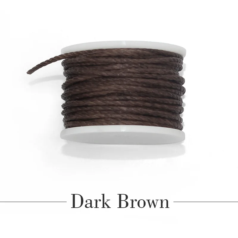 Dark brown 0,8 мм круглая ручная прошитая линия аксессуаров профессиональная кожаная швейная вощеная нить, крепкий полиэстер для шитья шило комплект - Цвет: Dark brown
