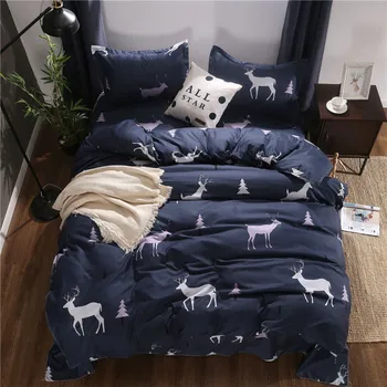 

Fuwatacchi 3/4pcs Nordic Printed Bedding Sets Striped King Size Bed Sheets And Pillowcases for Home Bed Duvet Cover Bedding Set