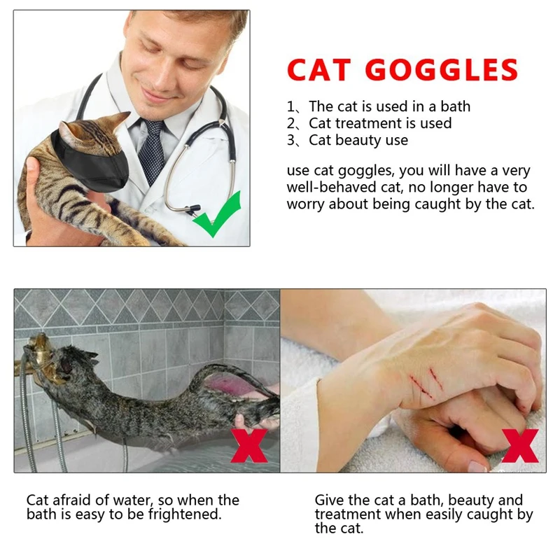 Nylon Cat Muzzles,Cat Face Mask ,Groomer Helpers,Cat Grooming Tools,Preventing Scratches And Anti-Biting