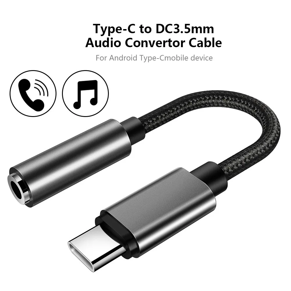 Кабель-адаптер для наушников с Type-C на 3 5 мм usb 1 разъемом папа AUX аудиоразъем Samsung