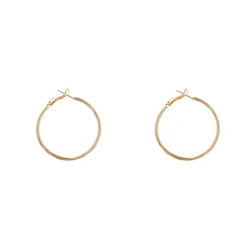 

S925 Silver Needle European And American Exaggerated Temperament Big Circle Earrings Fashion Personality Trend Earrings Jewelry