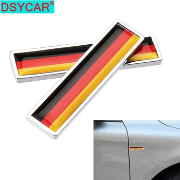 

DSYCAR 1Pair 3D Metal Country National Flag Germany Stickers Car Styling Motorcycle Accessories Badge Label Emblem Car Stickers