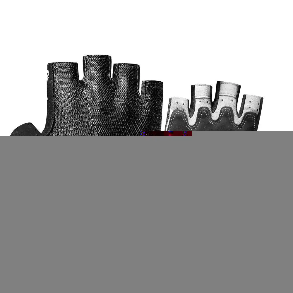 HiMISS, 1 пара, спортивные перчатки с полупальцами, противоударные, износостойкие, противоскользящие, велосипедные перчатки, высокое качество, нейлон - Цвет: black