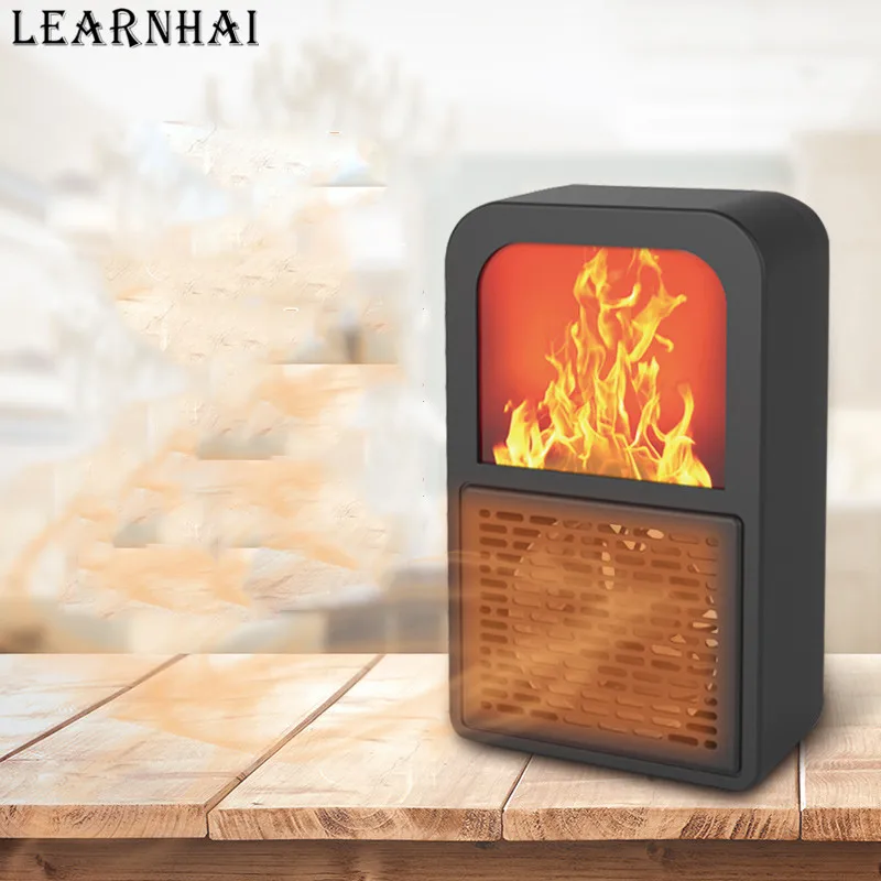 LEARNHAI, рождественский подарок, 400 Вт, мини электрический 3D нагреватель пламени, плита, радиатор, обогреватель для дома, комнаты, обогреватель, вентилятор, машина для зимы