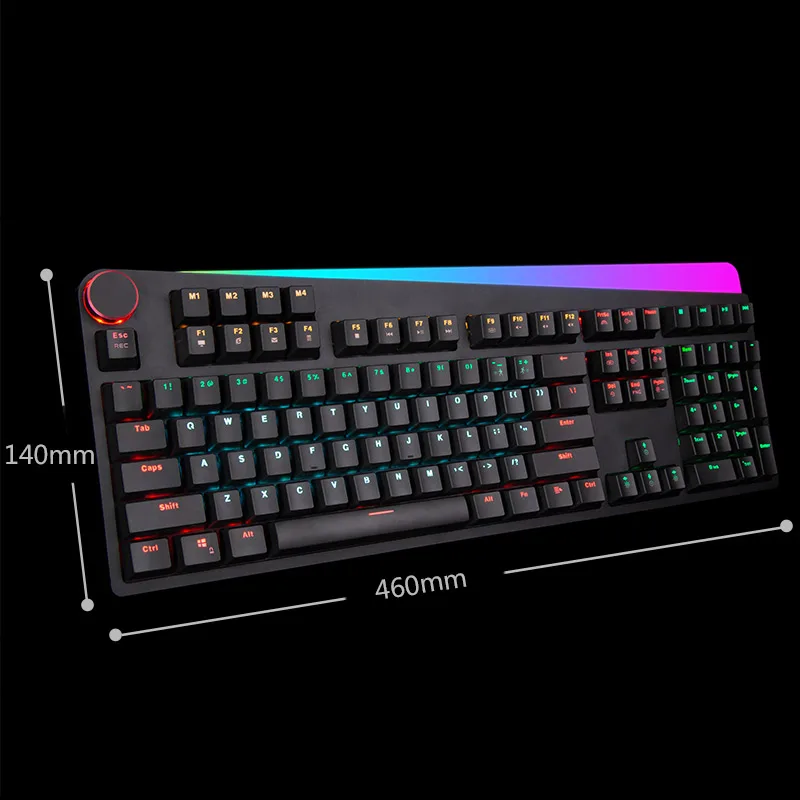 Оригинальная аутентичная игровая механическая клавиатура с подсветкой RGB Антибликовая 112 клавиш USB проводная Оптическая ось Русская / Английская раскладка клавиатуры для компьютерных геймеров