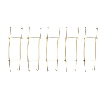 

uxcell Plate Hanger, 12-inch U Type Zinc Plated Invisible Wall Decorative Hooks with Tip Protectors, 5 Pcs