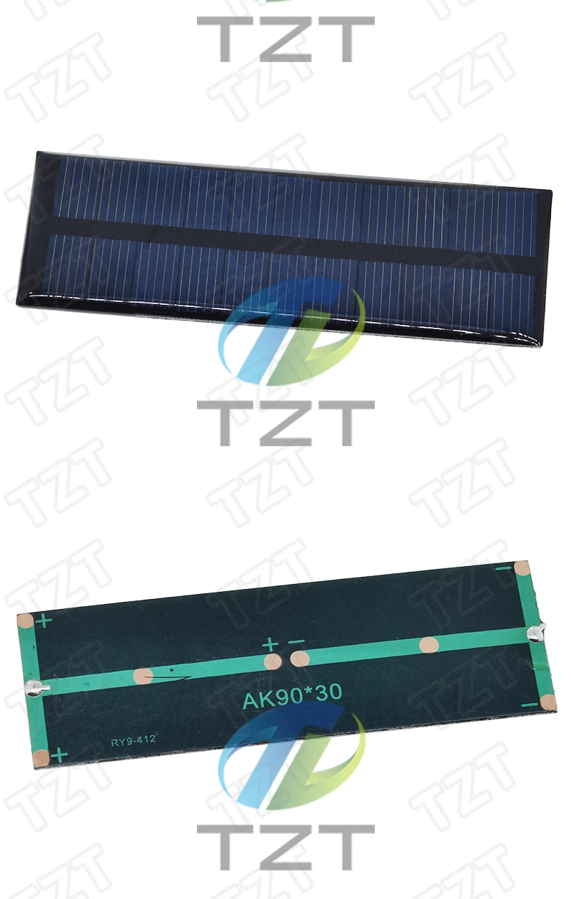 1/3/5PCS Solar Panel TZT DIY Photovoltaik Solar Taschenlampe Zelle Ladegerät Lampe Licht sonne Power Solar Ladegerät 90*30mm 0,38W 5,5V 70mA – Detail 9