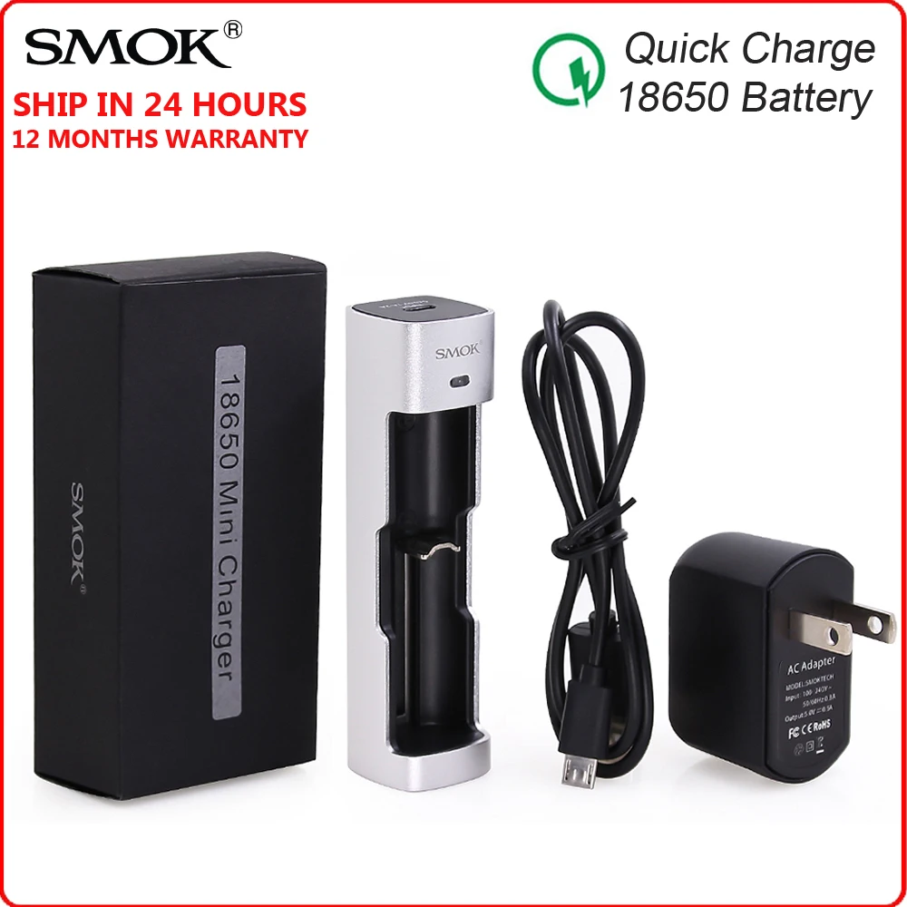 Оригинальное мини-зарядное устройство SMOK с USB быстрое зарядное для аккумулятора