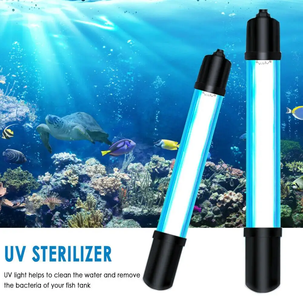 УФ-стерилизатор для аквариума свет погружной воды чистой лампы рыбы аквариумный фильтр фильтер для аквариума aqarium фильтр# FS17 - Цвет: Black