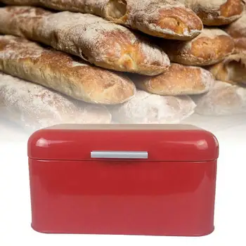 

Metal Bread Box Storage Case European Style Retro Kitchen Container Solid Color TSH Shop