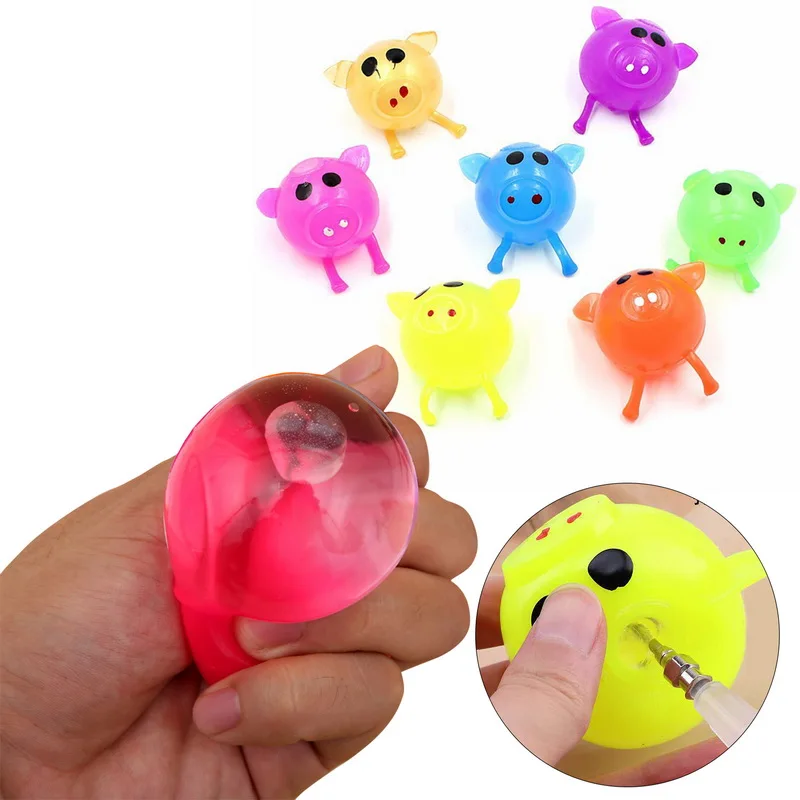 Splat Pig Sticky Vent Water Balls Anti Stress Ball Pop Fidget Toy Mini Poppit Kawaii Popt It Pressure Squeeze Toy for Adult Kids