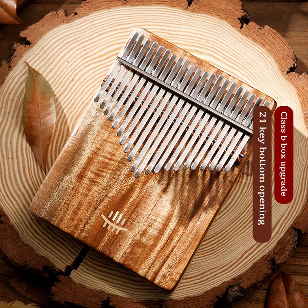 21 17 Key Kalimba Acacia Walnut Curly Figure Keyboard Thumb Piano Kalimba Musical Instruments With Accessories