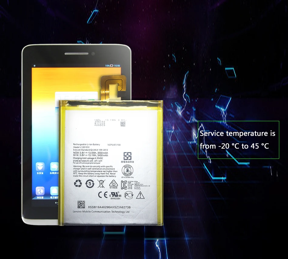 Для lenovo LePad Pad S5000 S5000-H Аккумулятор для планшета L13D1P31 3550 мАч для lenovo LePad Pad S5000 S5000-H