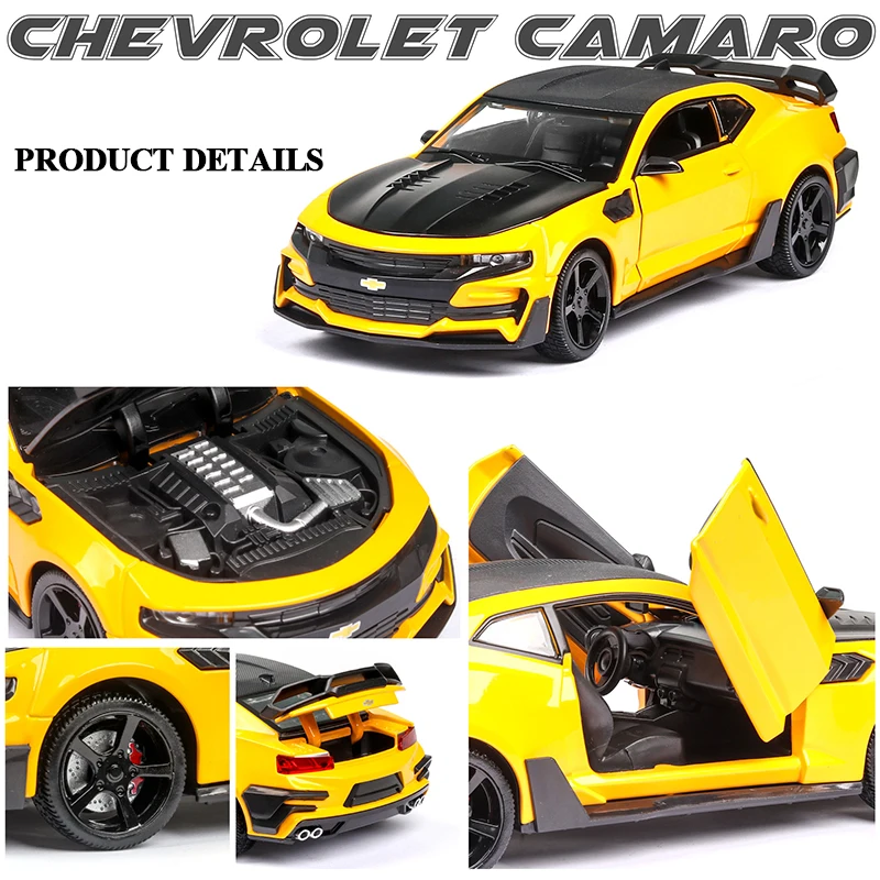 Модель литая игрушечного автомобиля Chevrolets Camaro в масштабе 1:24 модель спортивного с
