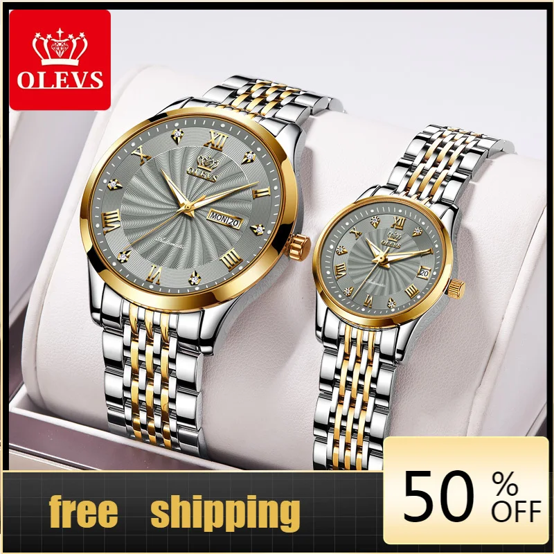 Couple Watch Mechanical-Watch Automatic Clock OELVS Waterproof Luxury Brand Relogio 6630