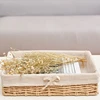 Woven Storage Baskets Metal and Rattan Organizer Storage Boxes with Cotton Lining Clothes Organizer Basket Bedroom Accessories 3