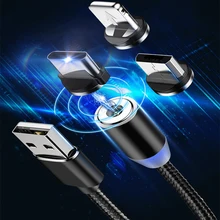 Магнитный usb-кабель для быстрой зарядки для Iphone TYPE-C, Micro USB, Android, IOS, линия передачи данных для Xiaomi Redmi, samsung, магнитный шнур