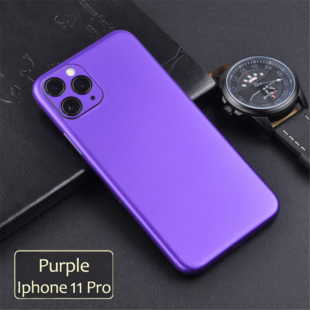 Back Sticker Wrap Sticker For Iphone 11 pro Ice Back Film Protector Luxury Phone Back Protection Cover For iPhone 11 Pro Sticker - Color: Purple