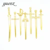 YuenZ 3 Color Mixed Alloy Antique Knight Sword Charms for Jewelry Making DIY Handmade Weapons Pendant ► Photo 3/4