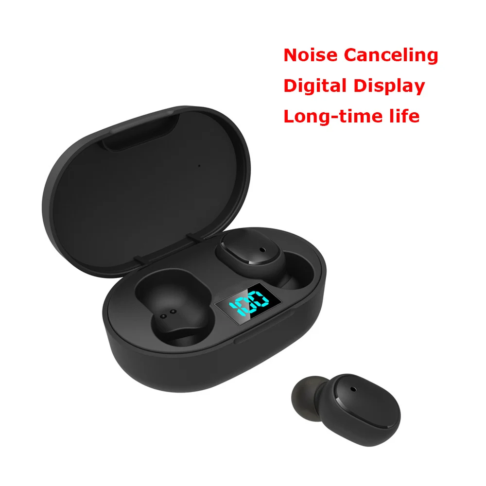 

Noise Cancelling Bluetooth earphone Headsets Wireless Earbuds 5.0 With Digital Dislay screen TWS Earphones for Xiaomi iPhone