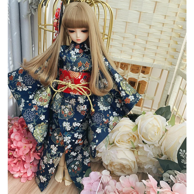 BJD Кукла Одежда 1/6 1/4 1/3 кукла кимоно Красного/синего цвета для 1/6 1/4 1/3 BJD кукла аксессуары только в том случае, одежда