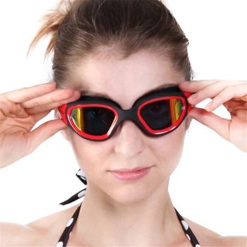 

Professional Swimming Goggles Adults Waterproof Swim UV Anti Fog Adjustable Glasses Electroplating Polarized Glasses