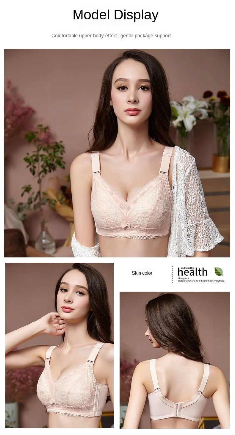 2024 underwear women New large size super thin cup bra Comfortable breathable CDE Cup