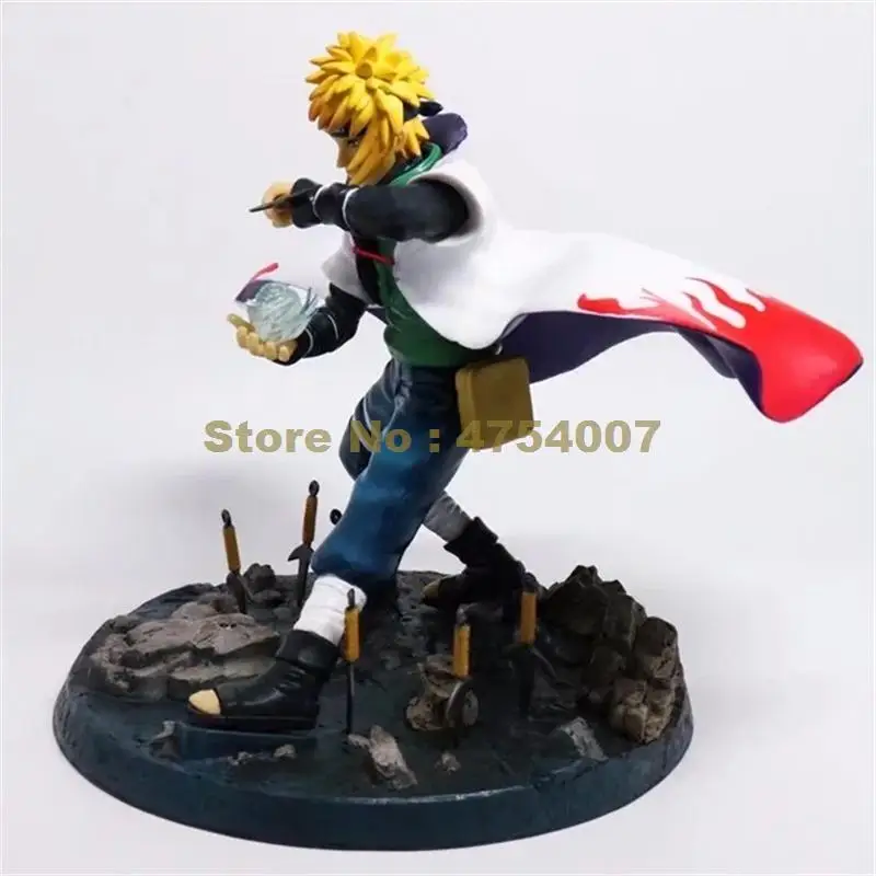 Аниме Наруто namikaze minato yondaime hokage rasengan ПВХ фигурка Модель Коллекция 25 см игрушка