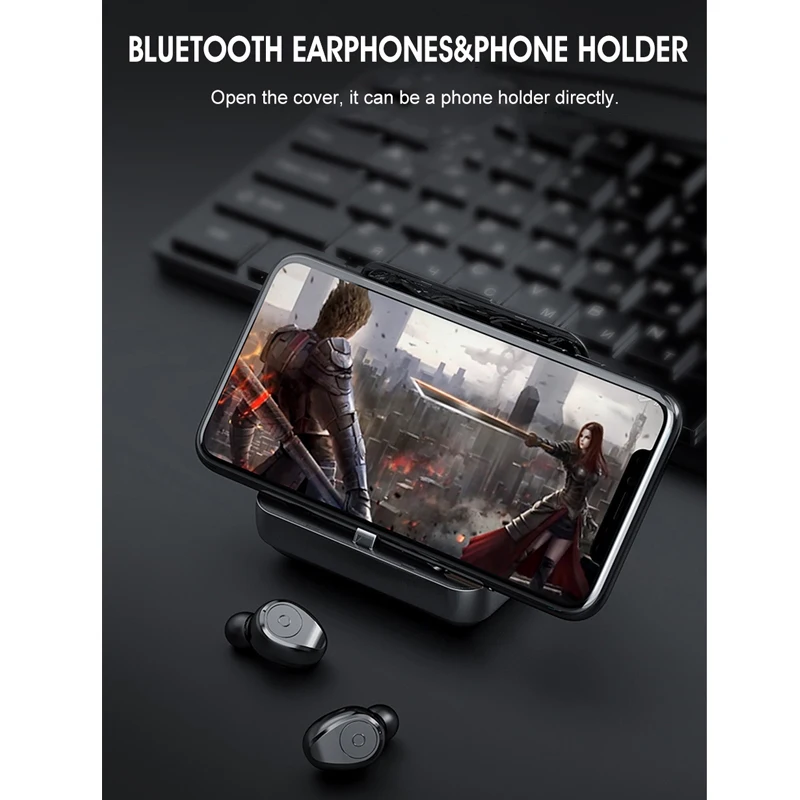 Ottwn F9 TWS Bluetooth earphone 5 0 Sport Headset Wireless Earbuds with Mic HD Call IPX7 waterproof Headset For iphone 11 Xiaomi