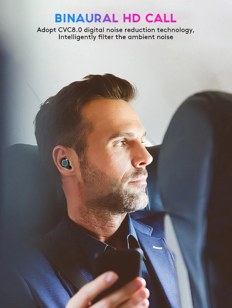 TWS G02 Bluetooth наушники V5.0 беспроводные наушники 9D стерео музыка IPX7 водонепроницаемые наушники с зарядным чехлом 3300 мАч