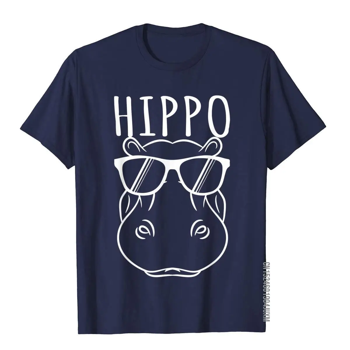 Hippopotamus Design - Cool And Awesome Hippo In Sunglass T-Shirt__97A3702navy