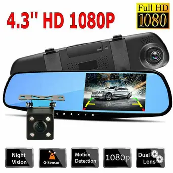 

Dvr Dash Camera Dash Cam Car Dvr Mirror Dual Lens Rear View Camera Rearview Dashcam Auto Recorder Video Full Hd Front And Rear