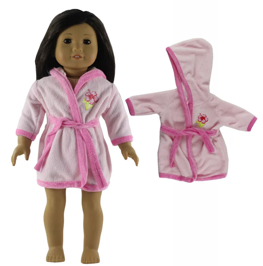

2018 Hot 1 Set Bathrobe Doll Clothes for 18 inch American Doll X03