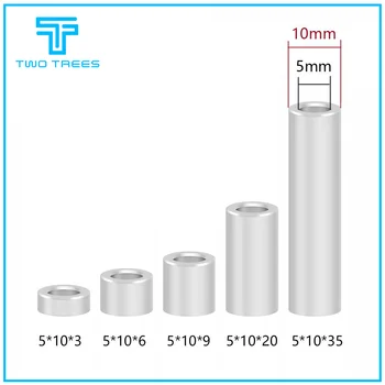 

10pcs 3D Printer Parts Openbuilds Aluminium Spacer V-slot Isolation Column Separate Pillar Quarantine Bore 5MM Reprap 3D Printer