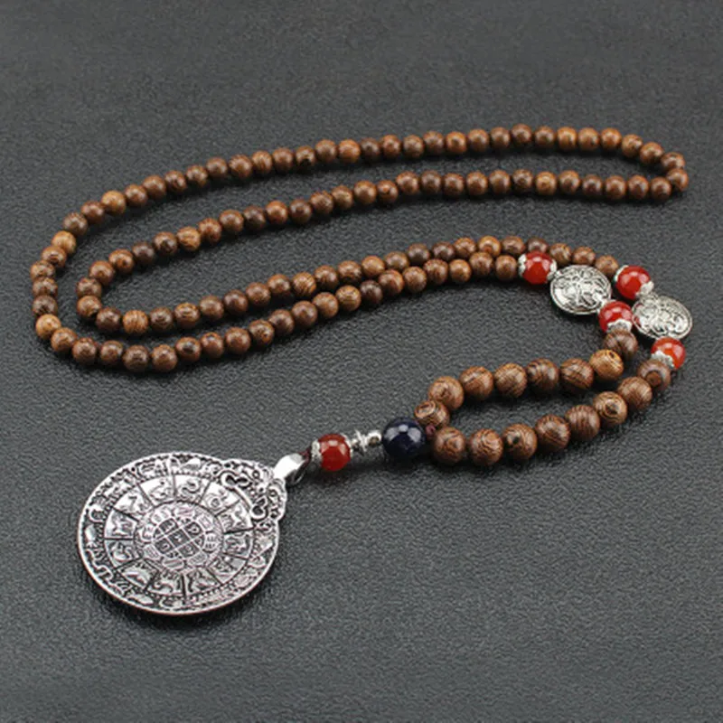 Vintage-Handmade-Nepal-Necklace-Buddhist-Mala-Wood-Beads-Pendant-Necklace-Ethnic-Horn-Fish-Long-Statement-Jewelry (3)