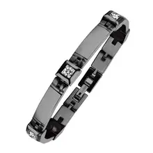 Moocare, браслет из нержавеющей стали, розовое золото, для мужчин и женщин, германиевый элемент, для здоровья, с кубическим цирконием, Очаровательная Ручная цепочка