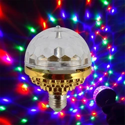 Rotating Crystal Magic Ball LED Stage Light Bulb Mini Lamp for Disco Party DJ Christmas Party Effective