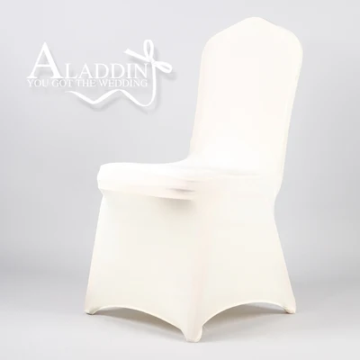 Creamy white 6A26A Синий домашний стул для столовой чехлов Свадебные украшения чехол для кресла спандекс ткань стул пояса ресторан и Луки Декор - Цвет: Creamy white 6A26A